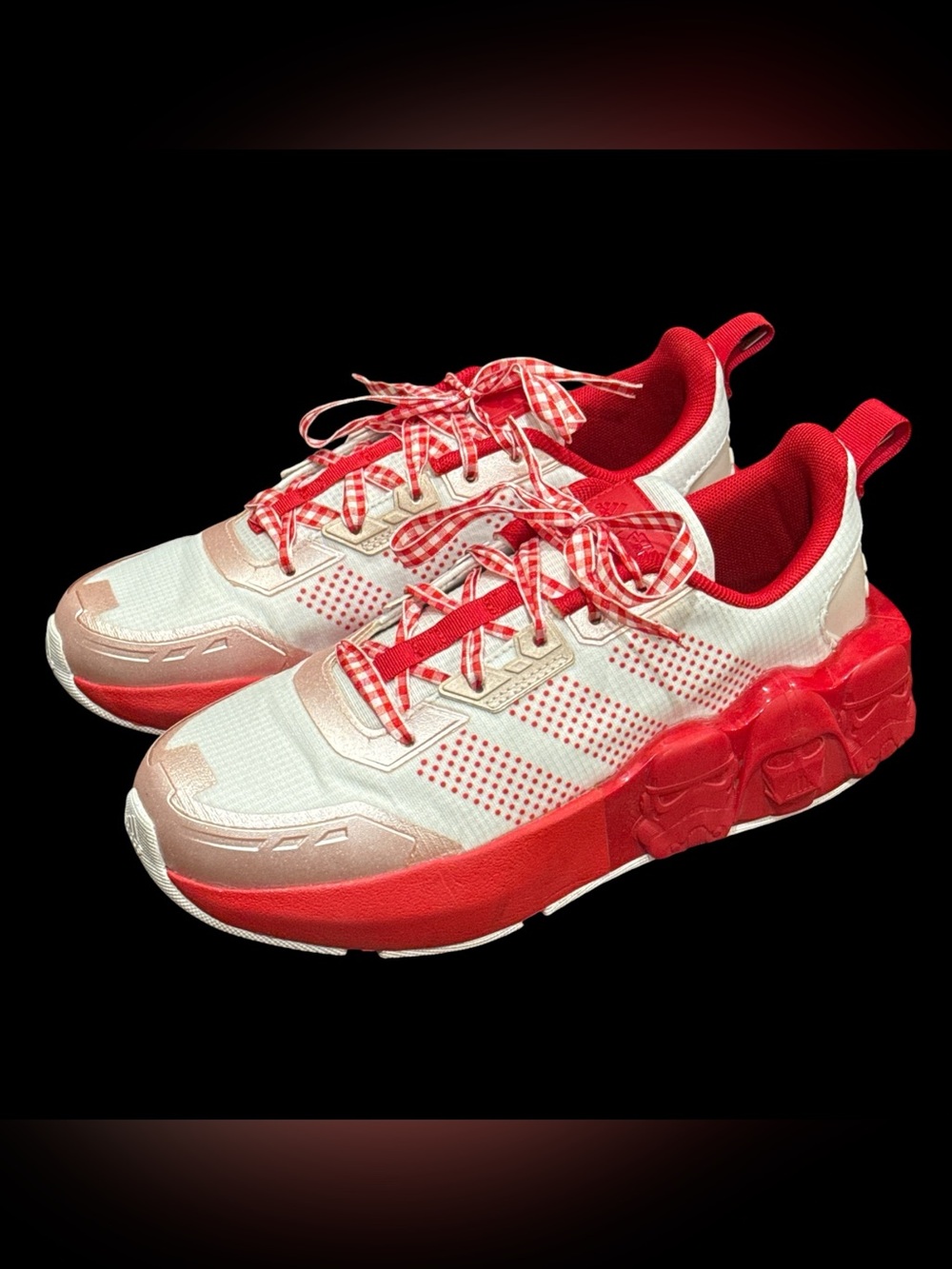 adidas Star Wars Tech Runner K Sneakers Scarlet Red/White Youth Size 5 (IH4762)